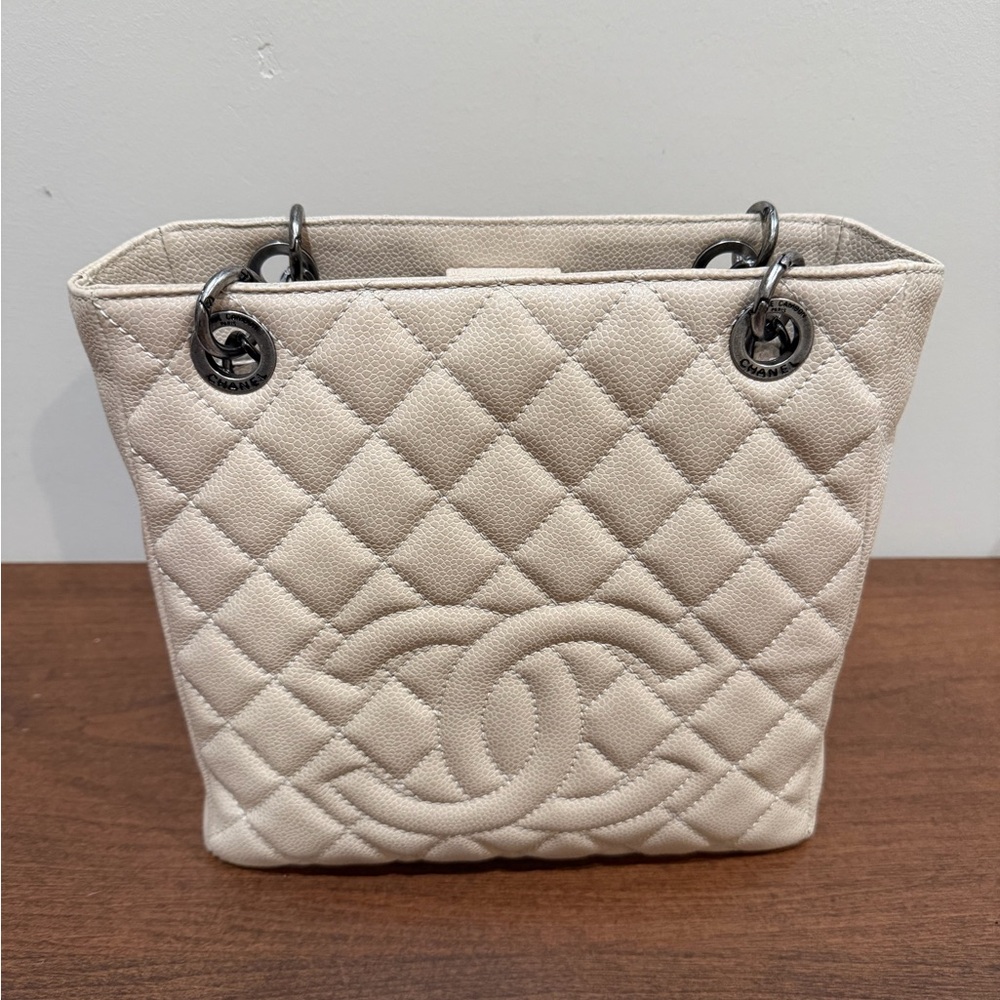 Chanel Chic Cream Quilted Tote Bag